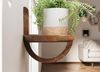 FINEBUY Wandregal FB98604, Mango Massivholz, Nachttisch für die Wand, Hängeregal Rund, Schweberegal Akzentregal Modern Bild 5