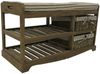 Sitzbank 2 Rattankörbe Braun Stauraum NEU Lowboard Ablage Rattan Weidenkörbe Country Korb Sitzkommode Schuhschrank Fächer Dekoration Augbewahrungsbank Bild 2