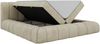 Boxspringbett NUBEA mit 2x Bettkasten & Multipocket-Kern, inkl. Topper Visco, Doppelbett mit Stauraum, 200 x 200 cm, massives Ehebett - H3 - Beige Velvet Bild 4