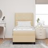 vidaXL LED Boxspringbett mit Kopfteil Creme 100 x 200 cm Stoff 3343558 Bild 4