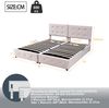 Merax Boxspringbetten Polsterbett 180x200 cm, Hydraulisches Stauraumbett, Hochkastenbett, Multifunktionales Doppelbett, Hautfreundlicher Samtstoff, Beige Bild 4