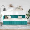 vidaXL Eckbettgestell mit Matratze mit Kopfteil 2 pcs Türkis Samt 3393806 Bild 3