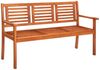 vidaXL 3-Sitzer-Gartenbank mit Auflage 150 cm Massivholz Eukalyptus 3061011 Bild 2