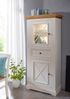 Wohnwand >WZ-0133< (3-teilig) weiss / eichefarbig - 377x214x42 (BxHxT) Bild 2