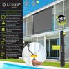KESSER® Senkrechtmarkise Außenrollo Handkurbelmechanismus Balkonrollo Sonnen & Sichtschutz Beschattung Sonnenschutz Außen Rollo mit Kurbel Markisenkasten Balkon & Terrasse Inkl. Montageset & Abdeckung Grau, 160 x 250cm Bild 2