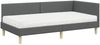 vidaXL Eckbettgestell mit Matratze Sonstiges 2 pcs Grau Stoff 3393750 Bild 4
