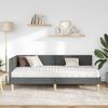 vidaXL Eckbettgestell mit Matratze Sonstiges 2 pcs Grau Stoff 3393750 Bild 3