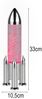 Deko RGB LED Tischleuchte Raketenlampe mit Glitzer per USB betrieben, Höhe 33cm Bild 3