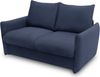 DOMO. collection Sofa 700023, 2 Sitzer, Schlaffunktion, Federkern, Füße mit Filzgleitern, 2er Couch, Schlafsofa, Polstergarnitur, 165 x 100 x 95 (BxTxH), dunkelblau Bild 3
