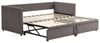 PXloue Polsterbett Daybett Tagesbett Ausziehbett (Ohne Matratze), Schlafsofa,mit Unterbett 90x200cm/180x200cm und Lattenrost,Samt Bild 4