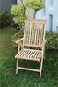 Teak Klappsessel Natur Klappstuhl Gartenstuhl Holzstuhl Gartensessel Campingstuhl Bild 4