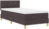 vidaXL Boxspringbett mit Kissen Dunkelbraun 100 x 200 cm Stoff 3338975 Bild 4