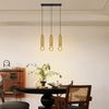 ZMH Pendelleuchte Esstisch E27 Hängelampe Esszimmer - Hängeleuchte 3 Flammig Esszimmerlampe Gold Schwarz Metall Küchenlampe Hängend Modern für Kücheninsel Esszimmer Ohne Leuchtmittel Bild 4