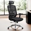 Bürostuhl Schwarz Mesh ergonomisch höhenverstellbar mit Kopfstütze & Lendenwirbelstütze Bild 1