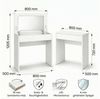 OTTO home Schminktisch Trympo 7, Kosmetiktisch, Frisiertisch, Schminkkommode, Toilettentisch, Schminktisch mit Spiegel und Stauraum, Breite 80cm Bild 3