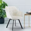Esszimmerstuhl MATOR - Samt Creme 60x59x81 cm | Essstühle Esszimmerstühle Küchenstühle Wohnzimmerstühle Bild 2