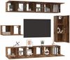 vidaXL TV-Schrankset Wandmontiert 8 pcs Altholz Holzwerkstoff 3393132 Bild 3