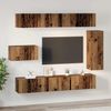 vidaXL TV-Schrankset Wandmontiert 8 pcs Altholz Holzwerkstoff 3393132 Bild 4