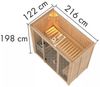 Karibu Sauna Avari 2 mit 3,6kW Plug&Play BIO Kombi-Ofen externe Steuerung Bild 5
