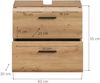 Waschbeckenunterschrank (B/H/T: 60x55x30 cm) in Artisan Oak Nachbildung und Artisan Oak Nachbildung Bild 4