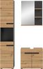 welltime Badmöbel-Set REHAT, 3-teilig, Breite 116 cm, mit grifflosen Fronten, bestehend aus:, (3-St), 1x Hochschrank, 1x Waschbeckenunterschrank & 1x Badspiegel Bild 3