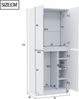 Kleiderschrank, Doppeltür mit kleinem Staufach, Weiß, 70 × 40 × 170 cm Bild 5