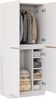 Kleiderschrank, Doppeltür mit kleinem Staufach, Weiß, 70 × 40 × 170 cm Bild 4