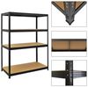 PROREGAL Schwerlastregal Big Elephant | HxBxT 160 x 120 x 60 cm | Fachlast 200kg | Schwarz | Kellerregal, Steckregal, Garagenregal, Lagerregal Bild 3