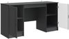 vidaXL Schreibtisch mit Regal Schwarz 142,5 x 50 x 75 cm Holzwerkstoff 3414640 Bild 4