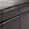 Aufbewahrungs-Truhe Sitzbank Kriens, Leder + Kunstleder, 112x45x45cm MVG-zertifiziert ~ braun Bild 5