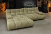 KAWOLA Sofa VIVIEN Ecksofa Velvet oliv Longchair links 85 x 178 x 290 cm Bild 2