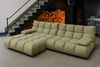 KAWOLA Sofa VIVIEN Ecksofa Velvet oliv Longchair links 85 x 178 x 290 cm Bild 4