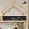 Bett 90x200 cm mit Graffiti-Tafel und Stauraumtreppe – EN-747 zertifiziertes Etagenbett in Weiß/Natur Bild 4