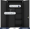 Mehrzweckschrank Metall abschließbar DAWID - Funktionaler Metallschrank | Schließfachschrank Putzmittelschrank Besenschrank Vorratsschrank, 185x90x45cm Schwarz Bild 4