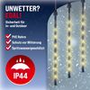 Monzana Lichterkette Diamantenregen 6,6m 48 LED Warmweiß Innen Außen Weihnachten Weihnachtsdeko Weihnachtsbeleuchtung Bild 4