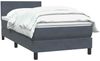 vidaXL Boxspringbett mit Matratze Dunkelgrau 80x210 cm Samt 3315994 Bild 3