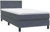 vidaXL Boxspringbett mit Matratze Dunkelgrau 80x210 cm Samt 3315994 Bild 4