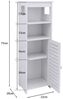 JEOBEST Badkommode Badezimmerschrank, Schrank freistehend mit 2 offenen Fächern, (1-St, Badregal), Schmal mit Tür, 24x20x75 cm Bild 3
