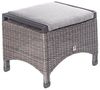 Hocker Fußbank Kentucky omega braun Rattanoptik Garten wetterfest Bild 4
