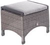 Hocker Fußbank Kentucky omega braun Rattanoptik Garten wetterfest Bild 5