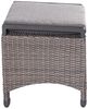 Hocker Fußbank Kentucky omega braun Rattanoptik Garten wetterfest Bild 2