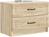 vidaXL Nachttisch Sonoma-Eiche 62 x 34,5 x 44,5 cm Holzwerkstoff 895697 Bild 2