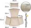 sunnypillow Hängesessel Auflage für Rattan & Polyrattan Hängeschaukel, Cremefarben Bild 2