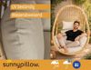 sunnypillow Hängesessel Auflage für Rattan & Polyrattan Hängeschaukel, Cremefarben Bild 3