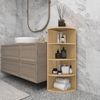 Coemo Eckregal Corner 120 aus Holz 4 Etagen Natur Sonoma Bild 3