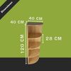Coemo Eckregal Corner 120 aus Holz 4 Etagen Natur Sonoma Bild 5