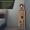 Coemo Eckregal Corner 120 aus Holz 4 Etagen Natur Sonoma Bild 2