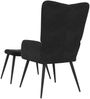 vidaXL Relaxsessel mit Hocker Schwarz Samt 327694 Bild 5