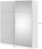 Dmora Kleiderschrank 2 Türen Seraphin, Schlafzimmermöbel, Schrank, Garderobe, 182x61 h220 cm, Glänzendes Weiß Bild 3