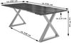 Esstisch Baumkante massiv Akazie nussbaum 220 x 100 silber X-Gestell LUBIN 76509206 Bild 2
